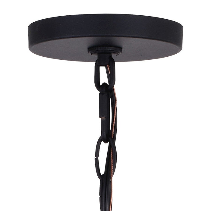 Vaxcel Blackwell 1 Light 8" Outdoor Pendant, Matte Black/Clear