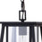 Vaxcel Blackwell 1 Light 8" Outdoor Pendant, Matte Black/Clear