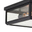 Vaxcel Kinzie 2 Light 12" Flush Mount, Textured Black /Clear