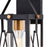 Vaxcel Evanston 1 Light 7" Outdoor Wall Light, Black/Light Gold/Clear