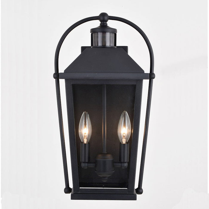 Vaxcel Lexington Dualux Outdoor Wall Light, Black/Clear