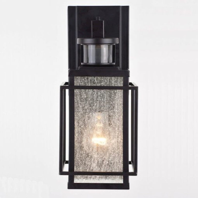 Vaxcel Hyde Park Dualux 5" Outdoor Sensor Wall Light, Bronze/Clear Seed