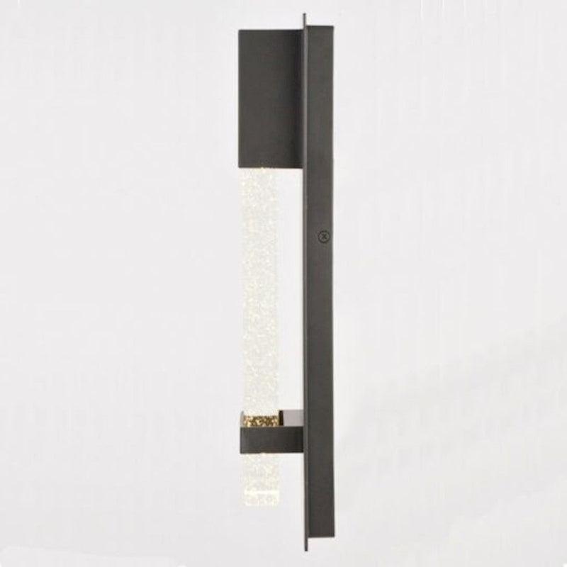 Vaxcel Wabash 5" LED Outdoor Wall Light, Mystic Pewter/Bubble Glass