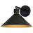 Vaxcel Dunbar 12" Outdoor Wall Light, Matte Black/Gold/Metal Shade - T0682