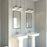 Vaxcel Akron 2 Light Vanity, Nickel/White