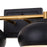 Vaxcel Belmont 2 Light Vanity, Matte Black/Satin Brass