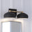 Vaxcel Belmont 2 Light Vanity, Matte Black/Satin Brass