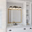 Vaxcel Belmont 4 Light Vanity, Matte Black/Satin Brass