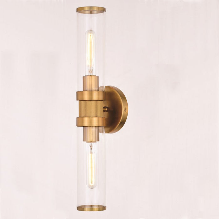 Vaxcel Levitt 2 Light Wall Light, Clear