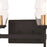 Vaxcel Warren 2 Light Vanity, Light Matte Black/Brushed Brass/Clear