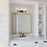 Vaxcel Warren 3 Light Vanity, Matte Black/Brushed Brass/Clear