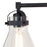 Vaxcel Mason 3 Light Vanity, Charcoal Black/Clear