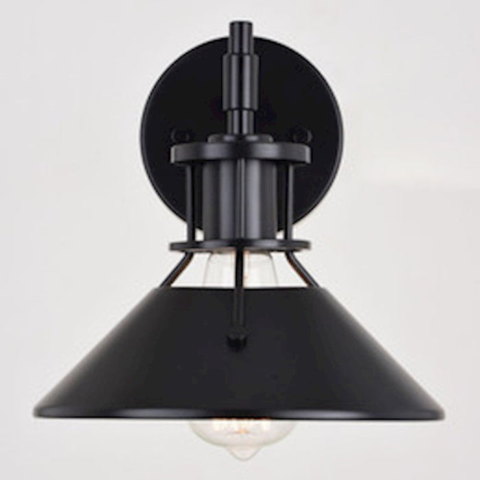 Vaxcel Canton 1 Light 8.75" Wall Light, Black/Matte White