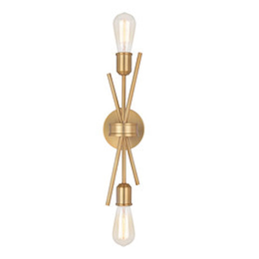 Vaxcel Estelle 2 Light 16.75" Wall Light, Natural Brass - W0420