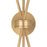 Vaxcel Estelle 2 Light 16.75" Wall Light, Natural Brass