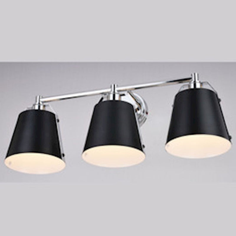 Vaxcel Barrington 3 Light 24.25" Vanity, Matte Black/Chrome