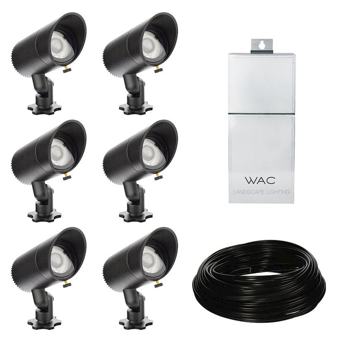 WAC Landscape LED 12V Lighting Kit/6X Basic, 6W 2700K, BZ - 5311-27BZ-6KIT