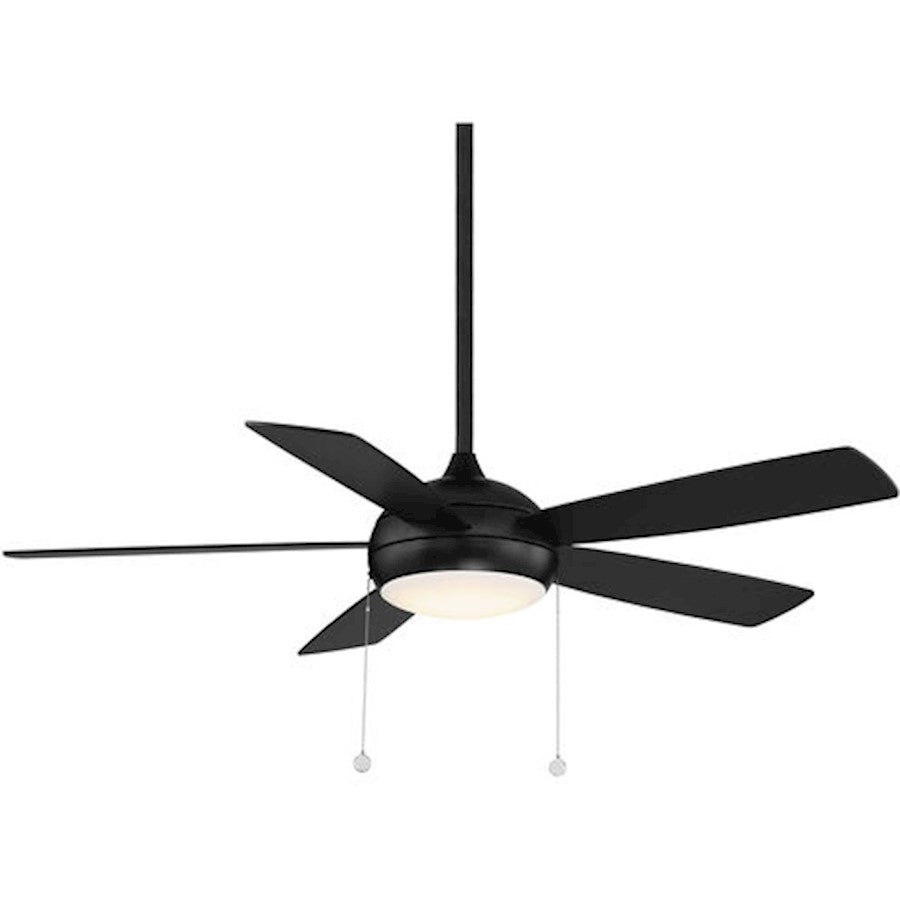 WAC Lighting Disc II 5 Blade Pull Chain Ceiling Fan, Black/Black - F-033L-MB