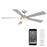 WAC Lighting Eclipse 5 Blade LED Ceiling Fan, NK Titanium/Silver - F-053L-BN-TT