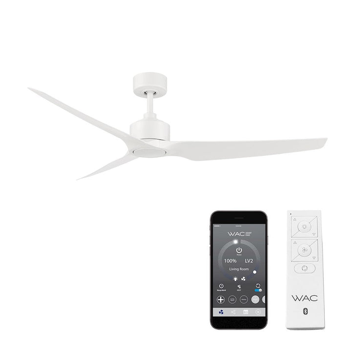 WAC Lighting Stella 3 Blade Smart Ceiling Fan, White/White - F-056-MW