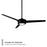 WAC Lighting Geos 3 Blade Smart Ceiling Fan, Black/Black