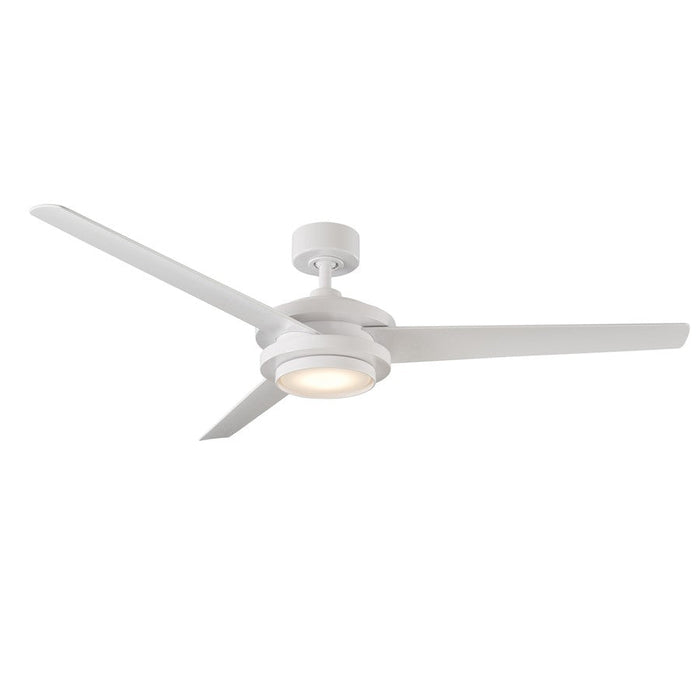 WAC Lighting Geos 3 Blade Smart Ceiling Fan, White/White