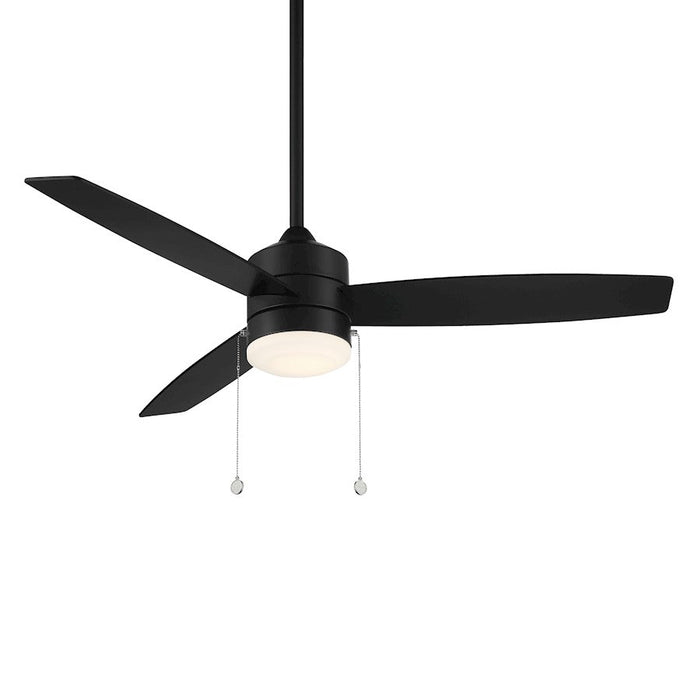 WAC Lighting Atlantis 3 Blade Pull Chain Ceiling Fan, Black/Black - F-072L-MB