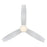 WAC Lighting Atlantis 3 Blade Pull Chain Flush Ceiling Fan