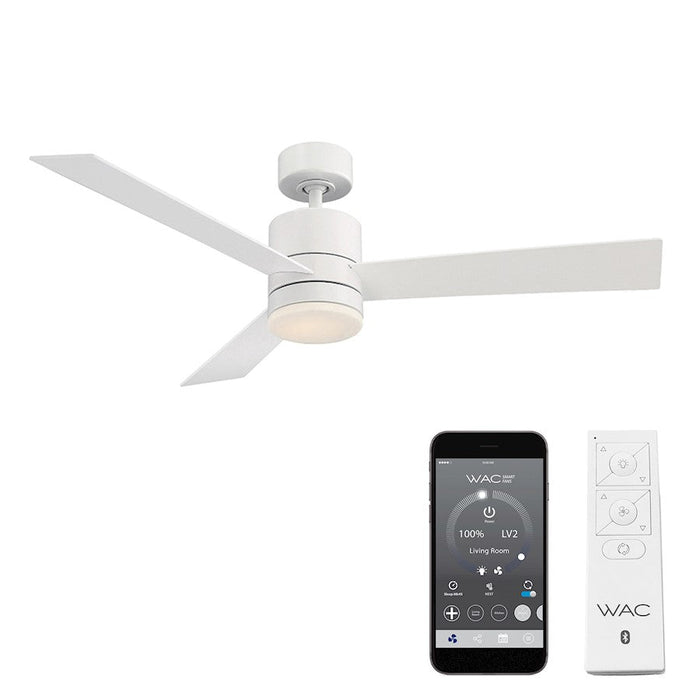 WAC Lighting San Francisco 3 Blade 52" Ceiling Fan, White/White - F-081L-MW