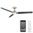 WAC Lighting Zelda 3 Blade LED Ceiling Fan, Nickel Black/Black - F-088L-BN-MB