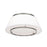 dweLED Hailey 16" LED 1 Light Fabric Flush 3000K, Nickel/White - FM-53116-BN