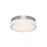 WAC dweLED Dot 6" LED Flush Mount 2700K, Stainless Steel/Clear - FM-W57806-27-SS