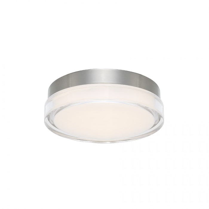 WAC dweLED Dot 6" LED Flush Mount 2700K, Stainless Steel/Clear - FM-W57806-27-SS