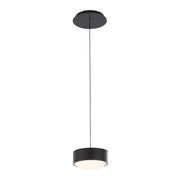 dweLED Ohm 6" LED 1 Light Pendant 3000K, Black/Opal - PD-13006-BK