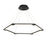 dweLED Lune 32" LED 6 Light Pendant 3000K, Black/Opal - PD-14032-BK