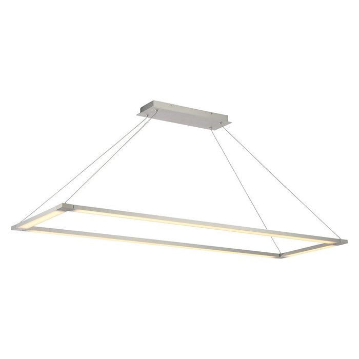 dweLED Lune 52" LED 4 Light Pendant 3000K, Aluminum/Opal - PD-15052-AL