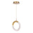 WAC dweLED Ringlet 8" LED Pendant 3000K, Aged Brass - PD-27308-AB