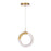 WAC Lighting Dweled Ringlet 8" LED Pendant 3000K, Aged Brass