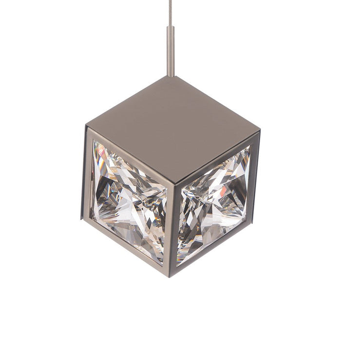 WAC dweLED Ice Cube 8" LED Mini Pendant 3500K, Brushed Nickel - PD-29308-BN