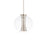 WAC dweLED Echo 1 Light 10" LED Mini Pendant 3000K, Nickel/Glass - PD-41210-BN