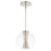 WAC DweLED Echo 1 Light 10" LED Mini Pendant 3000K, Nickel/Glass