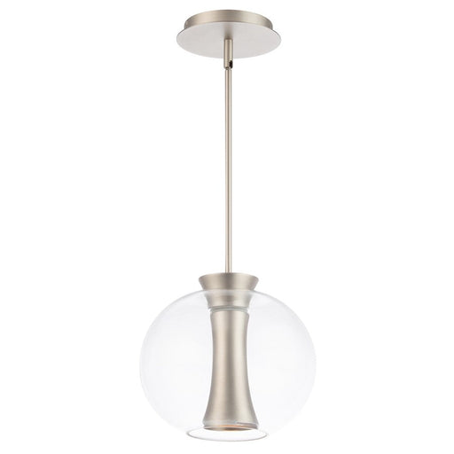 WAC DweLED Echo 1 Light 10" LED Mini Pendant 3000K, Nickel/Glass