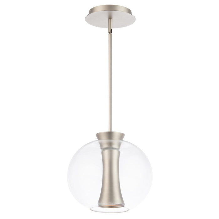 WAC DweLED Echo 1 Light 10" LED Mini Pendant 3000K, Nickel/Glass