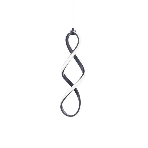 WAC dweLED Interlace 1 Lt 21" LED Mini Pendant 3000K, BK/Silicone - PD-47821-BK