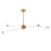 WAC dweLED Jedi 45" LED Linear Chandelier 3000K, Aged Brass - PD-51344-AB