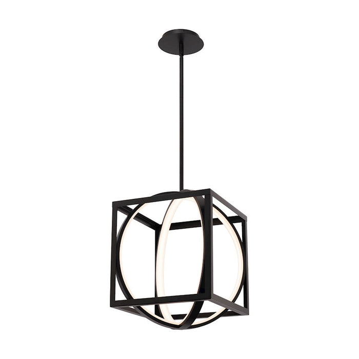 WAC dweLED Geometrix 12.6" LED Pendant 3000K, Black - PD-57317-BK