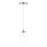 WAC DweLED Bolla 1 Lt 6" LED Mini Pendant, Chrome/Etched