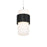 dweLED Banded 9" LED 1 Light Pendant, 3000K, Black/Frosted - PD-68909-T24-BK