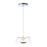 WAC DweLED Branwen 1 Light 9" LED Mini Pendant 3000K, Chrome/Glass