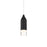 dweLED Action 8" LED 1 Light Pendant, 3000K, Black/White - PD-76908-T24-BK